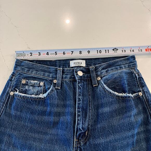 Pistola Cassie Crop Super‎ High Rise Straight Distressed Jeans size 27 - Picture 9 of 12
